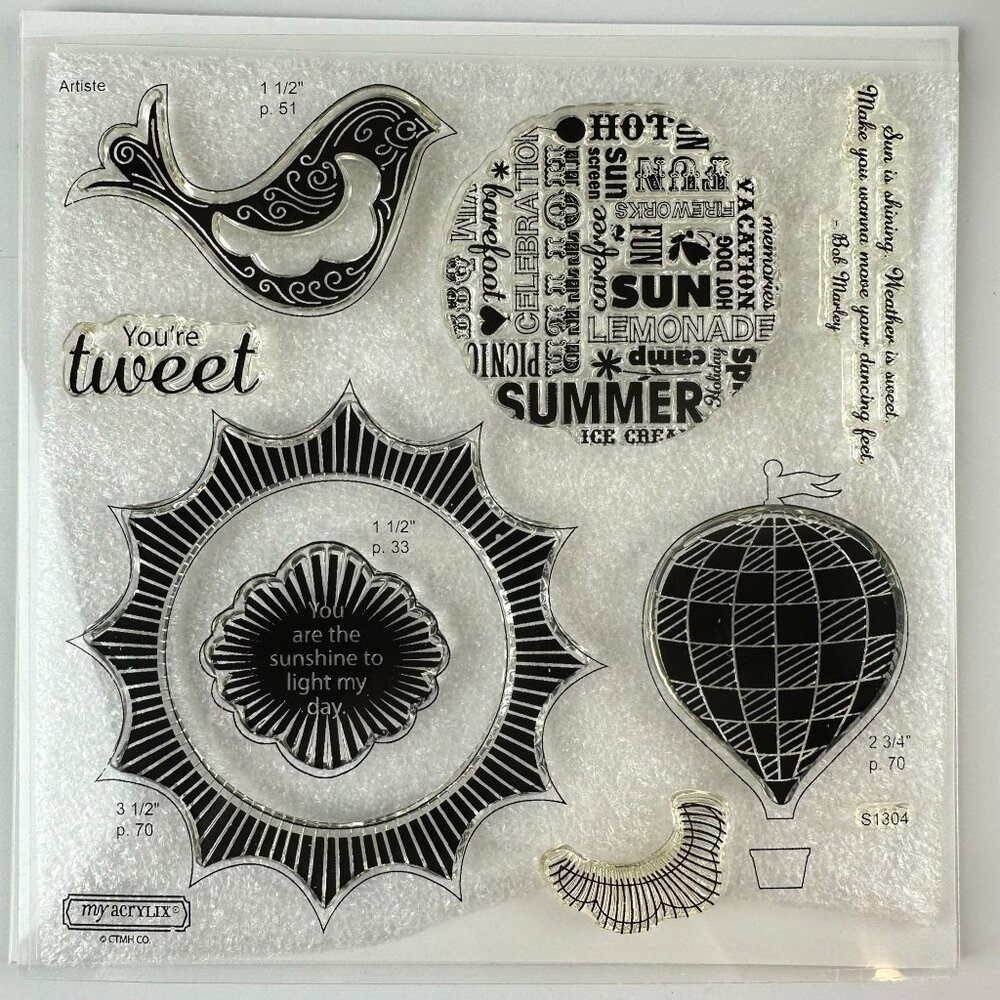 My Acrylix Close To My Heart My Sunshine Stamp Set s1304
